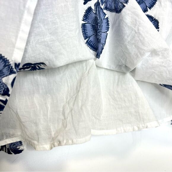 Victoria Dunn Folly Flounced Mini Dress Medium Periwinkle Blossom No Belt - Picture 7 of 11